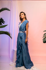 Colossal Ruffled Pant Saree