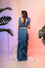 Colossal Ruffled Pant Saree