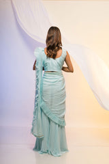 Pleats Please Pant Saree Set