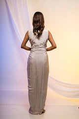 Shadow Cutout Draped Dress