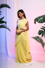 Calla Draped Saree Set