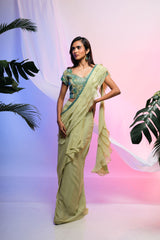 Rosa Draped Saree Set