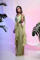 Rosa Draped Saree Set
