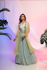 Lucid Cape Lehenga Set