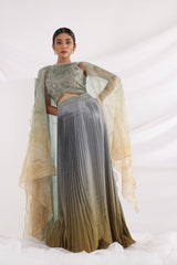 Marbellous cape skirt set
