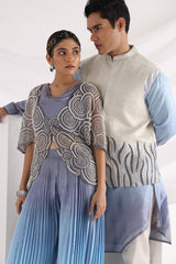 Sign of the painted pearls jacket set