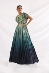 Lucia green jacket set