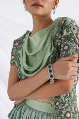 Lucia green jacket set