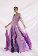 Eternal note of Emilie lehenga set