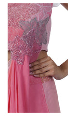 Blush Pink Lehenga Set with an Attached Dupatta