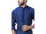 Blue Cowl Kurta Set