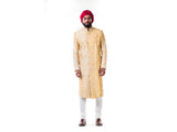 Off-White Thread Work Embroidery Sherwani Set