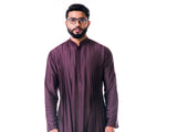 Brown Double Cowl Kurta Set.