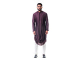 Brown Double Cowl Kurta Set.