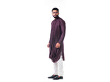 Brown Double Cowl Kurta Set.