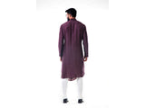 Brown Double Cowl Kurta Set.