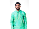 Pastel Green Thread Embroidery Kurta Set