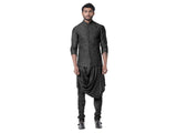 Grease Black Cowl Kurta Set.
