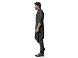Grease Black Cowl Kurta Set.