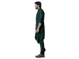 Seaweed Cowl Kurta with Full Embroidered Seaweed Waist Coat set.