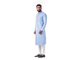 Ice Blue Thread Embroidery Kurta Set