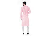 Pink Ari Embroidery Silk Kurta Set.