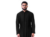 Black Double Cowl Kurta Set