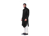 Black Double Cowl Kurta Set