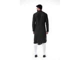 Black Double Cowl Kurta Set