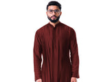 Maroon Double Cowl Kurta Set