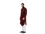 Maroon Double Cowl Kurta Set