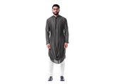 Grey Double Cowl Kurta Set