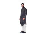 Grey Double Cowl Kurta Set