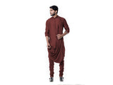 Wine Cowl Kurta Set