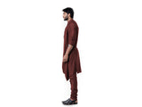 Wine Cowl Kurta Set