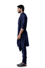 Navy Blue Cowl Kurta Set