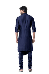 Navy Blue Cowl Kurta Set