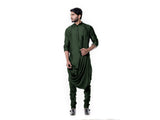 Forest Green Cowl Kurta Set