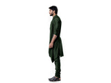 Forest Green Cowl Kurta Set