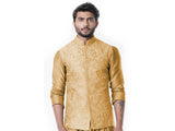 Mustard Cowl Kurta with Full Embroidered Mustard Waist Coat set.