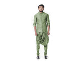 Pistachio Green Cowl Kurta with Full Embroidered Pistachio Green Waist Coat set