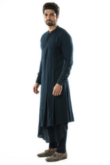 Navy Blue Cowl Kurta Set