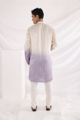 Lavender dream nehru jacket and Amethyst pleated kurta set