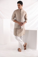 Coastal nehru jacket and Eldoris pleated kurta set