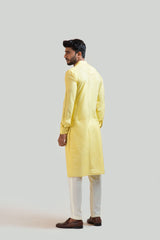 Yellow Silk Kurta Set