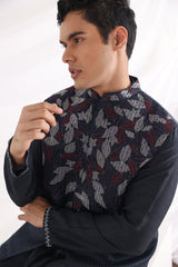 Autumn nehru jacket and Noir kurta set