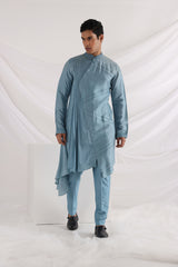 Wave nehru jacket and Zeus pleated kurta set