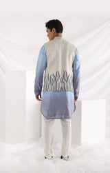 Avel ombre kurta set and Riv nehru jacket