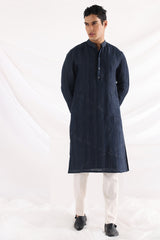 Azure zigzag kurta set