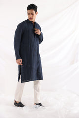 Azure zigzag kurta set